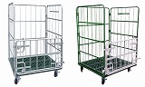 ダブルゲート付きカゴ車上面扉半開